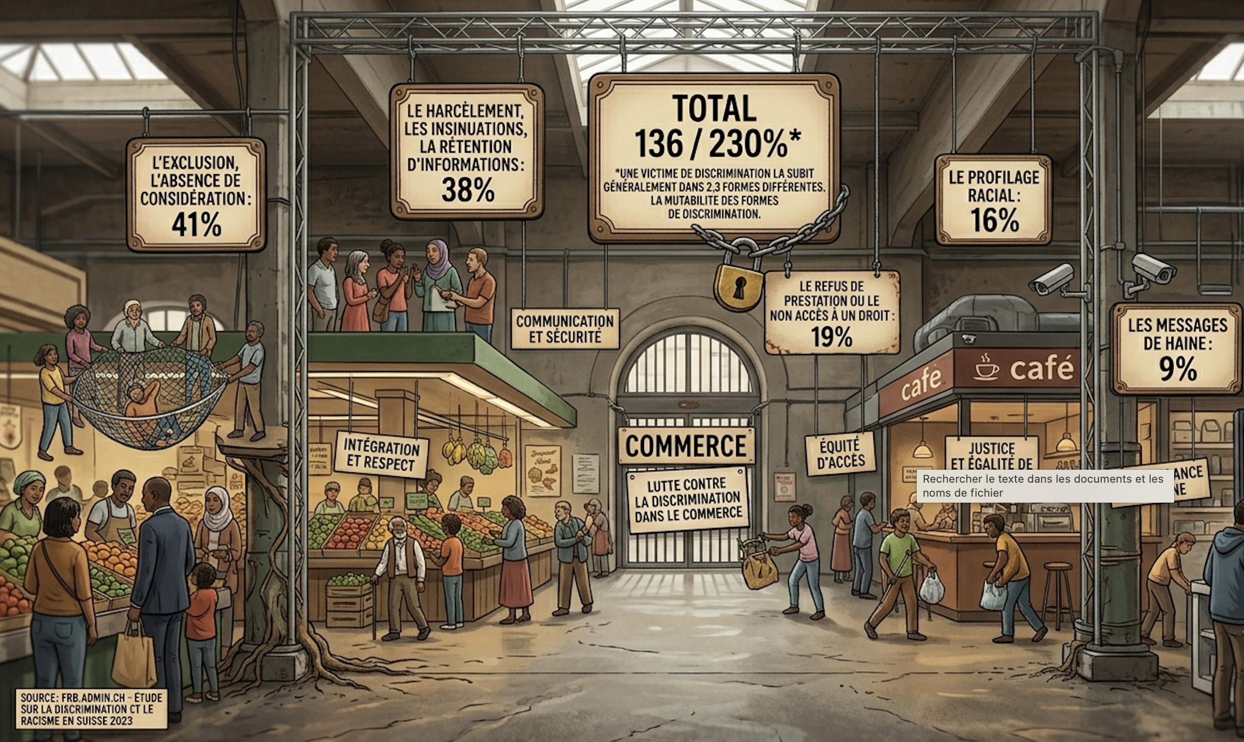 La majorité des formes de discrimination raciale peut être éradiquée par la lutte contre la discrimination dans le Commerce